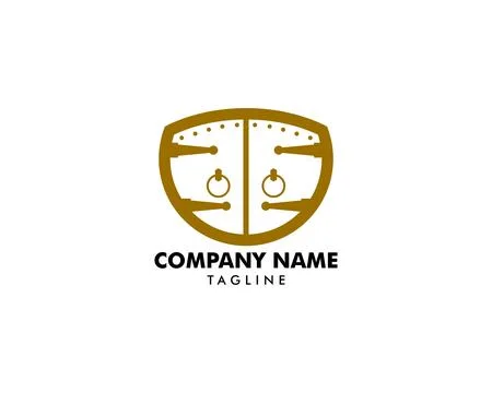 Classic Door Icon Vector Logo Template Stock Illustration