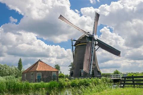 Classic Dutch Mill Stock Photos