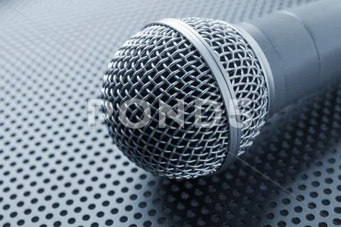 Classic dynamic microphone Stock Photos
