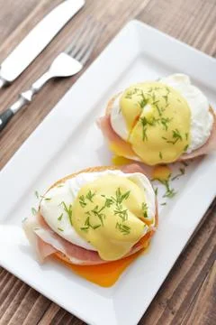 Classic Egg Benedict Stock Photos