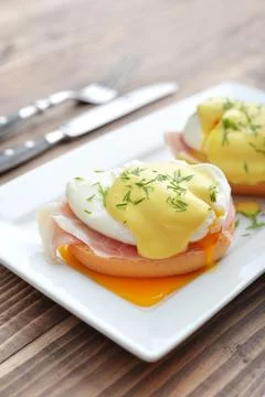 Classic Egg Benedict Stock Photos