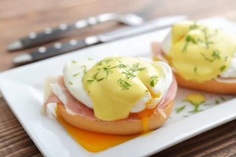 Classic Egg Benedict Stock Photos