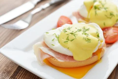 Classic Egg Benedict Foto stock
