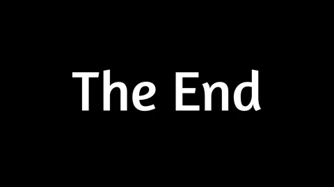 Classic elegant script text The End animation on black background Video stock 340142849