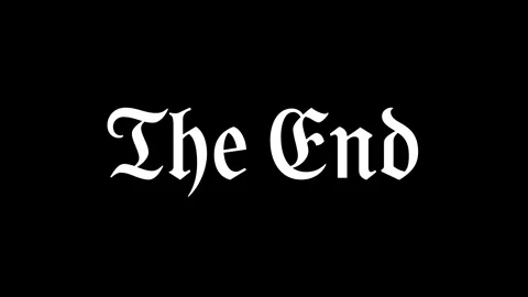 Classic elegant script text The End animation on black background 스톡 동영상 340142866