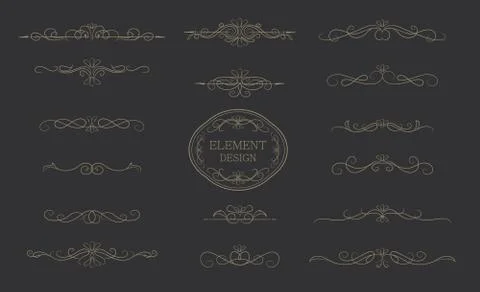 Classic element vintage vector design Stock Illustration