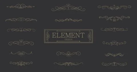 Classic element vintage vector design Stock-Illustration