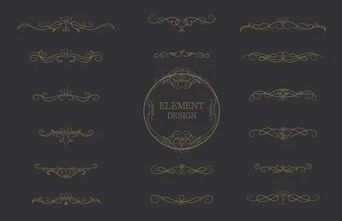 Classic element vintage vector design Stock Illustration