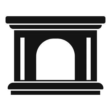 Classic empty fireplace providing warmth and comfort Stock Illustration