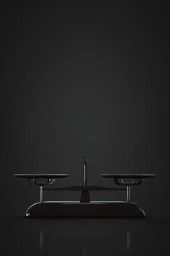 Classic empty kettlebell scales in balanced condition. Copy space Stock Illustration
