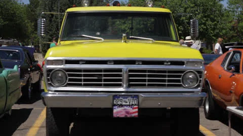 Classic F-150 Full Frontal Stock Footage 25239718