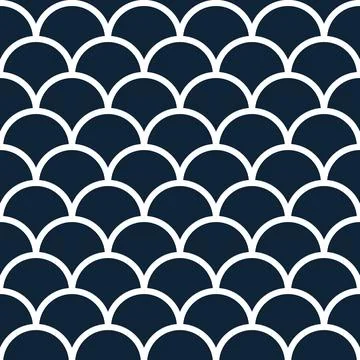 Classic fabric seamless pattern. Scale geometric seamless pattern. Illustrazione stock
