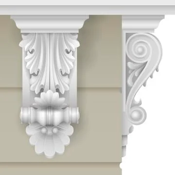 Classic facade bracket Stock Illustration