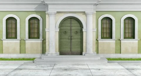 Classic facade Stock Illustration
