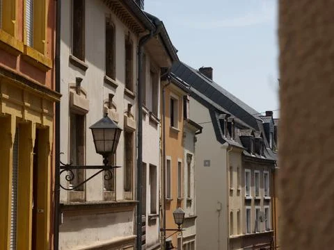A classic facade perspective in Remich Stock Photos