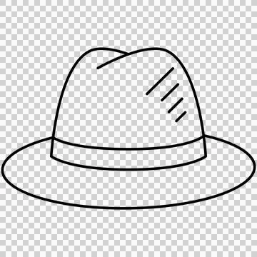 Classic fedora hat 스톡 일러스트