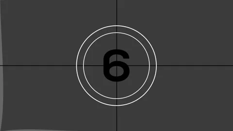 Classic film countdown sequence starting with the number ten and featuring .. Stock Footage 317061911