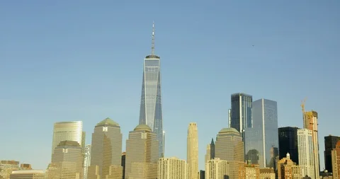 Classic The Financial District With The Iconic World Trade Centre Stock Footage 112162802