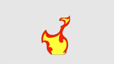 Classic Fire Flame Loop on Transparent Background Stock Footage 337722428