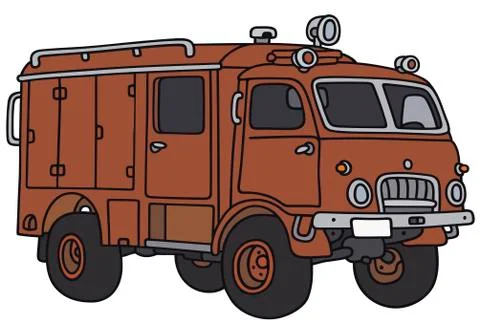 Classic fire truck Stock Illustration