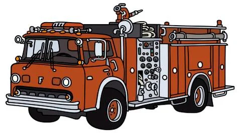 Classic firetruck Stock Illustration