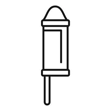 Classic firework rocket exploding with a stick 스톡 일러스트