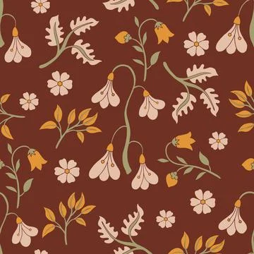 Classic floral seamless vector pattern design for 스톡 일러스트