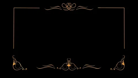 Classic frame with an alpha matte Stock Footage 73895685