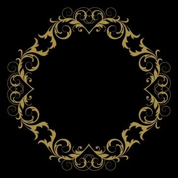 Classic frame floral style Stock Illustration