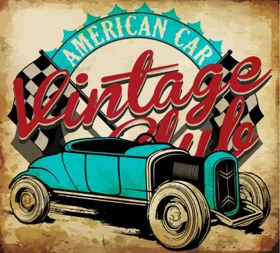 Classic Garage - Vector EPS10 Tee Graphic Design Stock Illustration