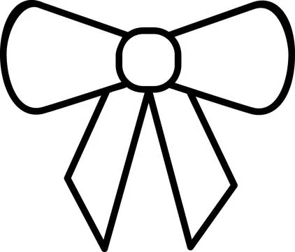 Classic gift bow outline icon symbol Stock Illustration