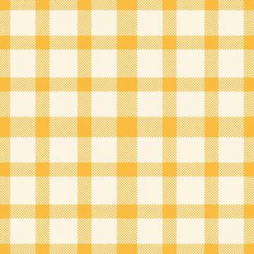 Classic gingham pattern with sunshine yellow and cream. Perfect for backgroun Stock Illustration