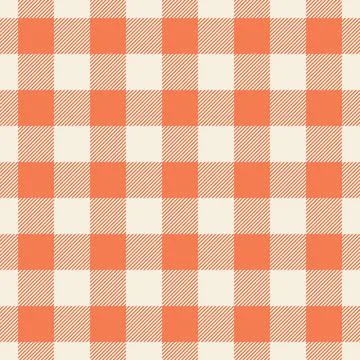 Classic gingham pattern in warm coral and cream.  A versatile design evoking  Stock Illustration