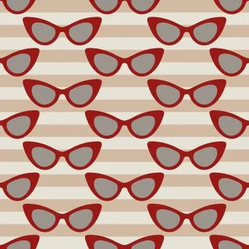 Classic glasses pattern Illustrazione stock