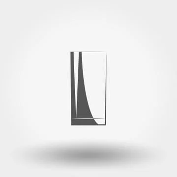 Classic glassful. Vector Icon. Stock Illustration