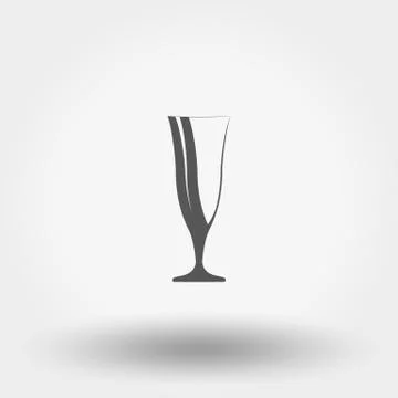 Classic glassful. Vector Icon. Stock Illustration