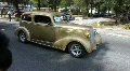 Classic Gold Car In A Parade HD Footage