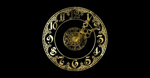 Classic gold dial .3D render Stock Illustration