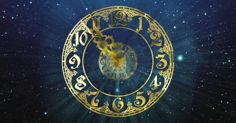 Classic gold dial .3D render Stock Illustration