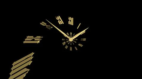 Classic gold spiral 3D render Illustrazione stock