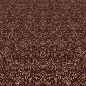 Classic Golden Abstract Pattern With Perspective Stock Illustration