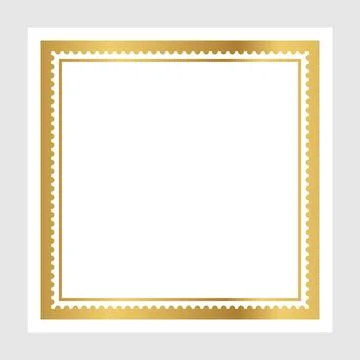A Classic Golden Square Frame Border with a Dotted Decorative Pattern, Suit.. Illustrazione stock