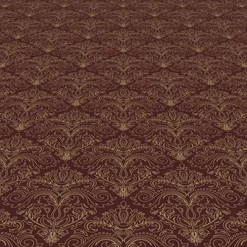 Classic Golden Vector Abstract Pattern With Perspective イラスト素材