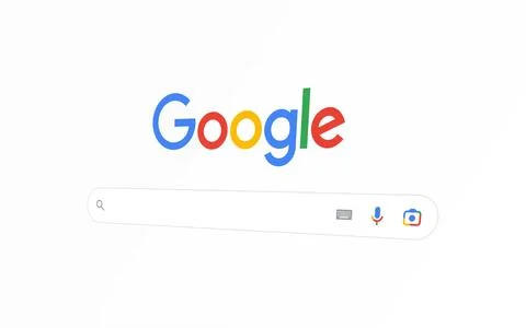 Classic Google search bar template Stock Illustration