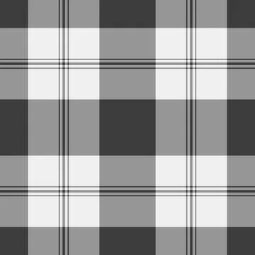 Classic grayscale plaid pattern. Versatile checkered background for textiles, Stock Illustration