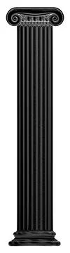 Classic Greek Roman Column Ionic Pillar Woodcut Stock Illustration