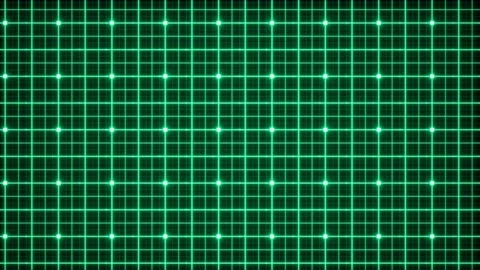 Classic green grid animation surface. Video glowing with neon lines backdrop Stock Footage 246680697