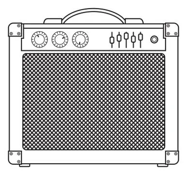 Classic Guitar Amplifier Stock Illustration
