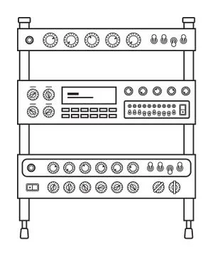 Classic Guitar Amplifier Stock Illustration