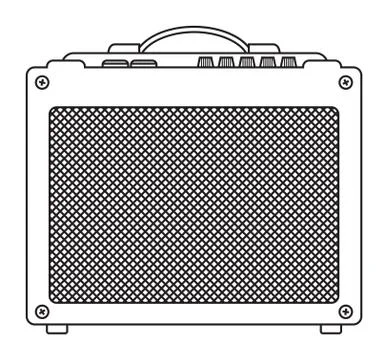 Classic Guitar Amplifier Stock Illustration